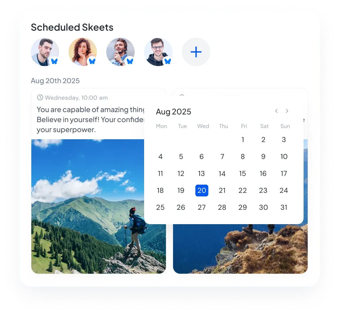 Bluesky Skeet Scheduling