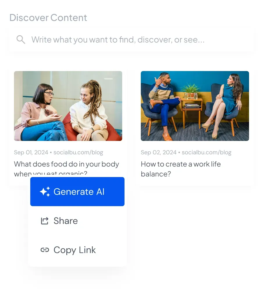 Curate content using AI